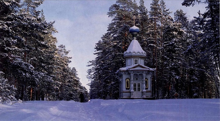 Лен. обл. 2009 о. Кроневец 05а Часовня Успения Пресвятой Богородицы.jpg