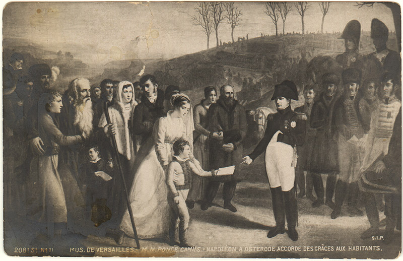Kuenstler-AK-Napoleon-a-Osterode-accorde-des-graces-aux-habtitants.jpg