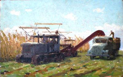 Белоусов Б. Жатва кукурузы. 1956 г..jpg