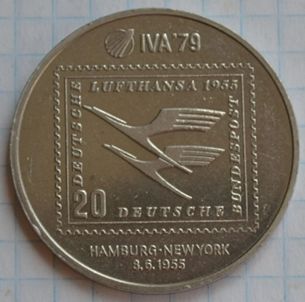 Люфтганза 1955 год Первый полёт AIRBAS А300 Гамбург Нью-Йорк Д=38 мм (2) - копия.png