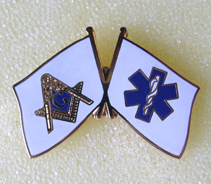 Masonic ambulance pin. Скорая помощь масонского госпиталя.