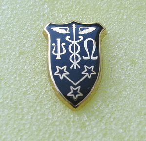 Знак братства дантистов "Пси Омега". Psi Omega National Dental Education Fraternity